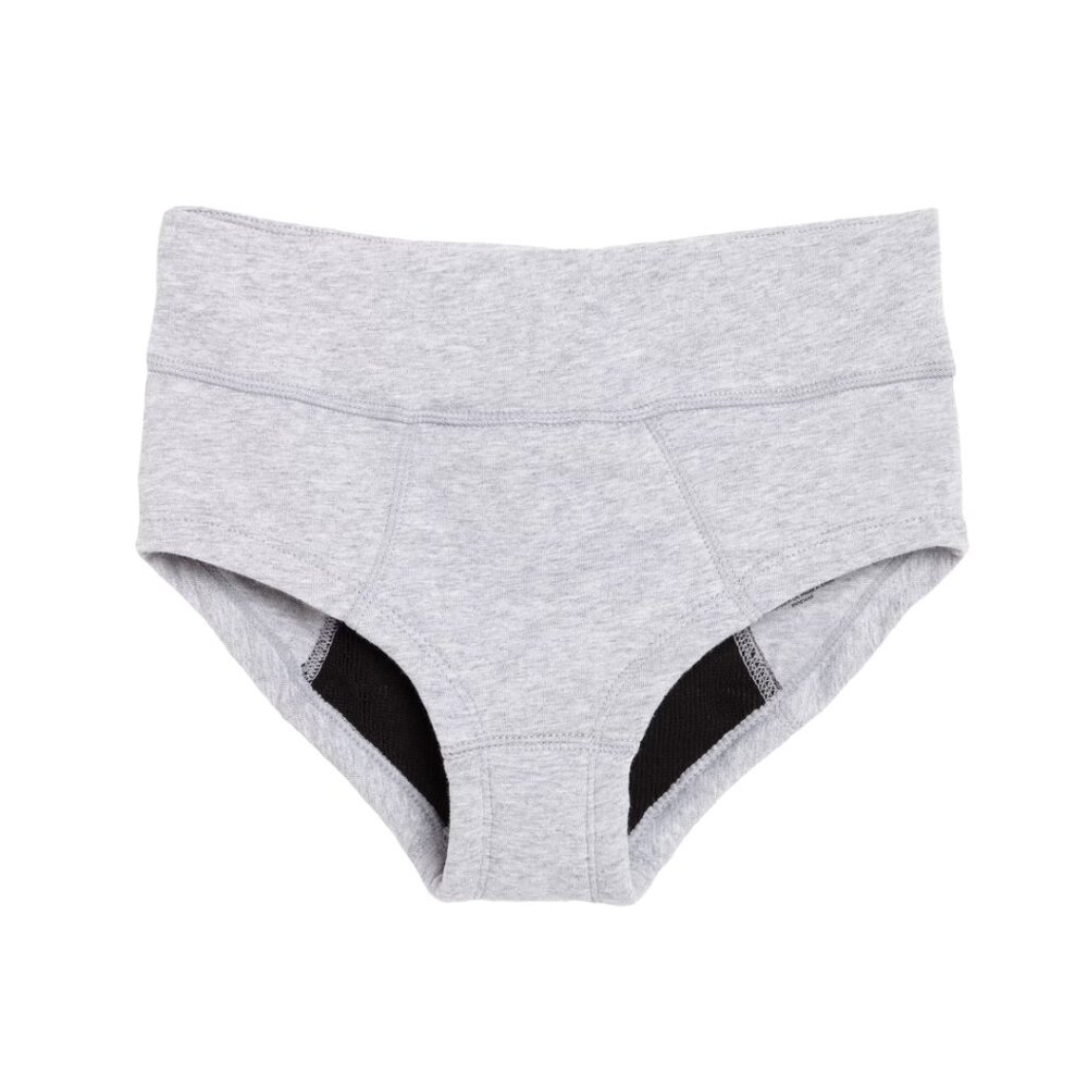 PERIOD BOYSHORT IN ORGANIC COTTON FOR HEAVY FLOWS P1063JRC-HGY-LG COLOR GREY
